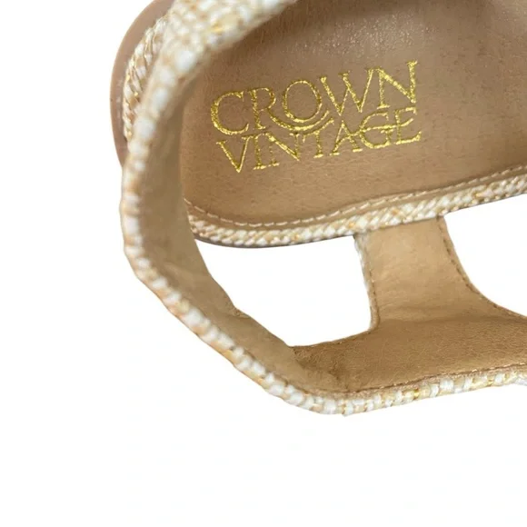 Crown Vintage Trixis Beige Sandal Women’s 9 Fisherman - Picture 10 of 11
